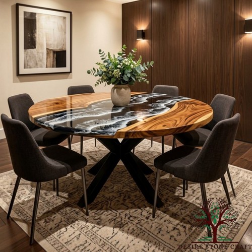 Luxury round black epoxy - round,